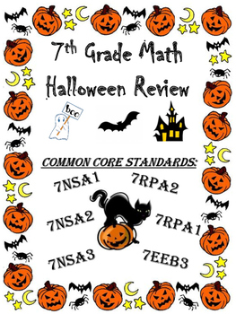 Preview of 7th Grade Math Halloween Review
