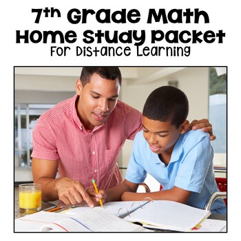 Preview of 7th Grade Math Home Study Packet for Distance Learning