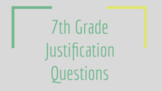 7th Grade Math Justification Question with Claim and Reaso