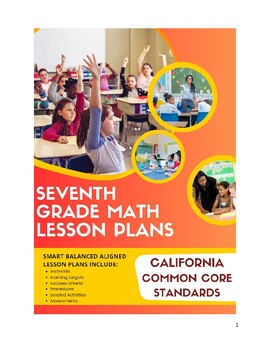 Preview of 7th Grade Math Lesson Plans - California Common Core