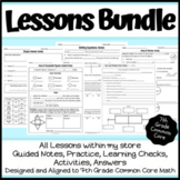 7th Grade Math Lessons BUNDLE - Notes, Practice, Learning 