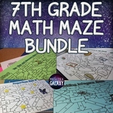 7th Grade Math Maze Bundle