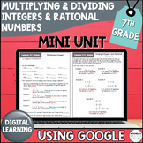 7th Grade Math Multiplying and Dividing Integers and Ratio