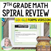 7th Grade Math Mystery Review Digital Version - Distance Learning