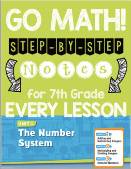 Preview of 7th Grade Math Notes Unit 1 GO MATH! (The Number System)