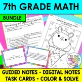 7th Grade Math Notes and Activity Bundle | Notes | Task Ca