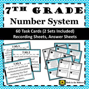 Preview of 7th Grade Math Number System Task Card Bundle 7.NS.1, 7.NS.2, 7.NS.3