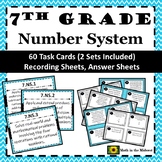 7th Grade Math Number System Task Card Bundle 7.NS.1, 7.NS