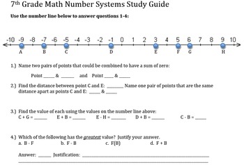 grade number math 7th study guide unit systems