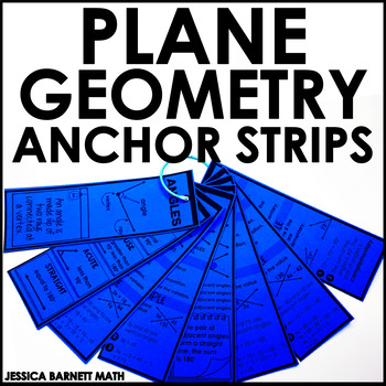 Preview of 7th Grade Math Plane Geometry Unit Anchor Strips
