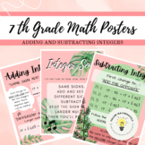 7th Grade Math Posters - Adding and Subtracting Integers Posters
