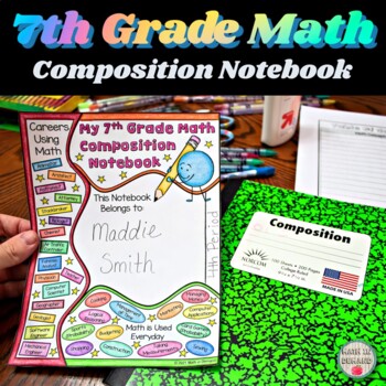 Preview of 7th Grade Math Practice Composition Notebook is a Great Tool as a Study Guide