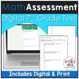 7th Grade Math Pre Assessment Digital for Google Classroom