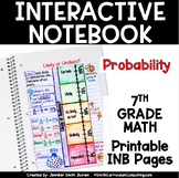 7th Grade Math Probability Interactive Notebook Unit TEKS 