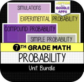 Preview of 7th Grade Math Probability UNIT BUNDLE