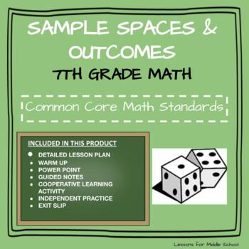 Preview of 7th Grade Math -Probability and Statistics  - Sample Spaces and Outcomes
