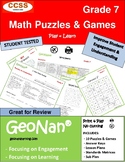 7th Grade Book of 10 Math Puzzles & Games