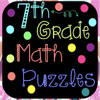 7th grade math puzzles integers rational numbers expressions inequalities