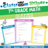 7th Grade Math Quizzes