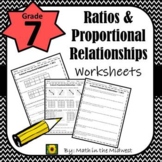 7th Grade Math Ratios & Proportional Relationships Worksheets