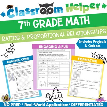 Preview of 7th Grade Math Ratios and Proportional Relationships