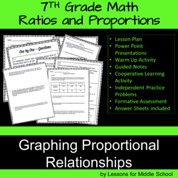 Preview of 7th Grade Math - Ratios and Proportions -  Graphing Proportional Relationships