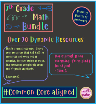 Preview of 7th Grade Math -  Resource Bundle
