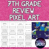 7th Grade Math Review Activity Pixel Art