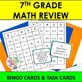 7th Grade Math Review Bingo | 7th Grade Math Test Prep Activity