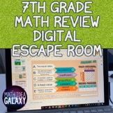 7th Grade Math Review Digital Escape Room