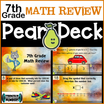 Preview of 7th Grade Math Review Digital Activity Pear Deck/Google Slides