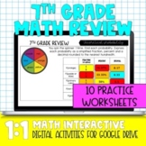 7th Grade Math Review - Fully Digital