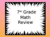 7th Grade Math Review Powerpoint 31 questions