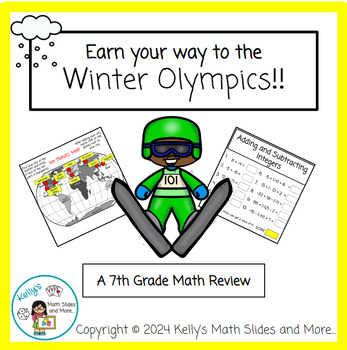 Preview of 7th Grade Math Review Project (PBL) - Earn Your Way to the Winter Olympics
