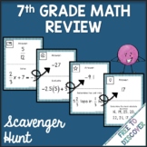 7th Grade Math Review Scavenger Hunt