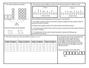 Preview of 7th Grade Math STAAR Review(Updated with STAAR 2.0 Questions)