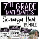 7th Grade Math Scavenger Hunt Bundle