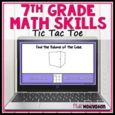 7th Grade Math Skills Digital Tic Tac Toe 
