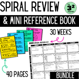 7th Grade Math Spiral Review 30 Week Bundle & Mini Reference Book