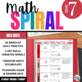 7th Grade Math Spiral Review Activities: Warm-ups for Prac