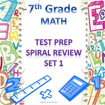 Preview of 7th Grade Math Spiral Review Set 1