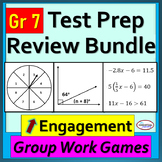 7th Grade Math Spiral Review Test Prep Bundle - CCSS - Gro