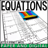 7th Grade Math St. Patrick's Day Activity Equations