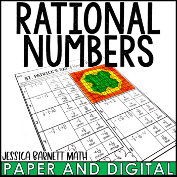 Preview of 7th Grade Math St. Patrick's Day Activity Rational Numbers