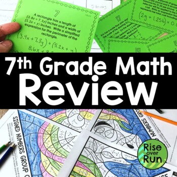 7th Grade Math State Test Review Activities by Rise over Run | TpT