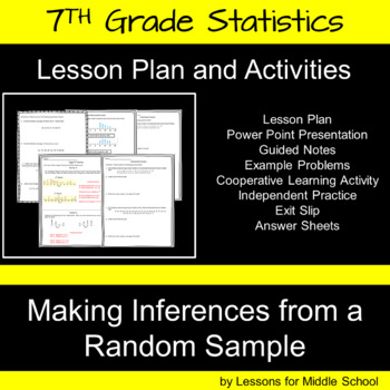 Preview of 7th Grade Math - Statistics - Making Inferences from a Random Sample