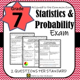 7th Grade Math Statistics & Probability Assessment/Exam/Test