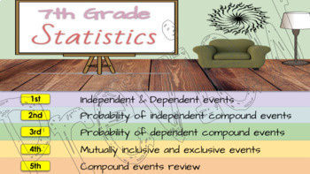 Preview of 7th Grade Math - Statistics (section 5) - Interactive Flipchart 