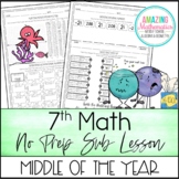 7th Math No Prep Sub Lesson / Substitute Teacher Activity 