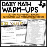 7th Grade Math Warm Ups (TEKS-Aligned Bell Ringers) | Dail